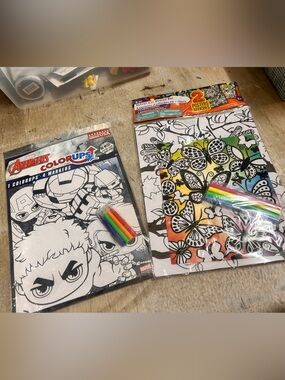 Kids velvet art colouring art poster Duo